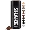shake over fibre capillari ispessimento capelli con fibre arricchite di zinco, densificante, volume capelli, Made in Europe (30 g, MARRONE)