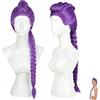 OptiPlay Parrucca Rumi, Parrucca Costume Kpop Cosplay Anime, Parruccas Lunga Treccia Viola Realistiche Accessoris Cosplay, per Halloween, Feste di Carnevale
