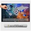Giallobus - Mappa del mondo da grattare - Carta Patinata - 68L x 43,5l cm - 03 - Stellar World Map - Idee regalo - Grattabile con bandiere - argento