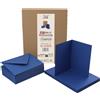 Present Fill Set da 50 carte pieghevoli bianche incl. buste senza finestra Zaffiro Blu I Biglietti pieghevoli DIN A6 I Buste C6 I Prodotto in Germania I 100% kraft riciclato certificato Blu Angel