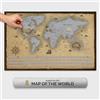 Giallobus - Mappa del mondo da grattare - Carta Patinata - 68L x 43,5l cm - 02 - Mappa Explorer - Idee regalo - Grattabile con bandiere - argento