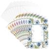 Ideen mit Herz Set di biglietti di auguri con buste | 10 carte a tema | bianche | colorate | neutre | Ideale per congratulazioni per compleanno, matrimonio, e altro | Din B6 (cornici floreali ad