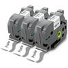 Pristar 3x Compatibile con Nastro Tubo Termorestringente per Brother HSe-251 HSe251 HS251 HS-251 Etichette per Brother P-touch E550 P700 P710BT D450 Etichettatrice 23,6 mm x 1,5 m, Nero su Bianco