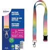 Avery Italia R4828RA-1 - Cordoncino in rPet Riciclato Fantasia Arcobaleno, 440x20mm, Confezione 1pz - Per Porta Badge in Fiere, Eventi e Conferenze