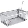 Wakects Trappola per Topi Vivi, Umana e Riutilizzabile, Metallo Argento, 26.2 x 14 x 11.4 cm