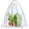 Ohuhu Serra in film plastico - Tenda per svernamento per protezione invernale - PE semi-trasparente - 160 x 180 cm - Per piante - Resistente agli agenti atmosferici - Multifunzione - Bianco