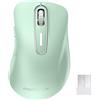 memzuoix Mouse Wireless 2.4GHz, Mouse Ottico Portatile 1400 DPI con Mini Ricevitore USB, 5 Tasti e Funzionamento a Batterie per Laptop, Desktop, MacBook (Verde chiaro)