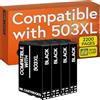 Supply Guy 503XL Cartucce Nero compatibili con Epson 503 XL per Expression Home XP-5200 XP-5205 WorkForce WF-2960 WF-2965 Multipack 4 Cartucce d'inchiostro