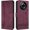 Bravoday Cover per Realme 11 PRO 5G / Realme 11 PRO Plus 5G, Flip Custodia in Pelle PU con Slot per Schede, Portafoglio Custodia per Realme 11 PRO 5G / Realme 11 PRO Plus 5G, Vino Rosso