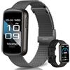 Fitoncloud Smartwatch Donna Uomo, 1.47 Smart watches con Chiamate BLE5.3, Monitoraggio Salute: SpO2, Frequenza Cardiaca, Sonno e Stress, 130+ Sport, IP68 Orologio Fitness Tracker per Android iOS Nero