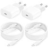 Sunrson Caricatore per iPhone originale Apple MFi certificato per iPhone 14 13 12 11 Pro Max Plus Xs Xr SE 8 iPad, 4 Pack 25 W USB C Caricabatterie Rapido Cavo Lightning Cavo Alimentatore Alimentatore