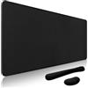 Zindoo Tappetino Mouse con Poggiapolsi 900x400x3mm Tappetino Mouse Gaming XXL, Ergonomico, Protezione del Polso, Nero, Base Antiscivolo, Tracciamento Ad Alta Precisione per Computer e Ufficio