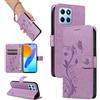 SRISHP Cover per Honor X8 5G / Honor X6 / Honor 70 Lite, Magnetica Cover a Libro con Slot per Schede, Custodia in PU Pelle Portafoglio per Honor X8 5G, Viola
