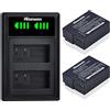 Hisewen DMW-BLC12 Batteria e Caricabatterie per Panasonic Lumix G85, DC-FZ1000 II, DC-G95, DMC-GH2, DMC-G5, DMC-G6K, DMC-G7, DMC-GX8, DMC-FZ200, DMC-FZ300, DMC-FZ1000