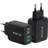 Avatcen 2 Pack Caricatore Da Muro Usb-C, Adattatore Di Alimentazione Durevole Qc+Pd 3.0 A 4 Porte Da 40 W, Doppio Blocco Di Ricarica Rapida