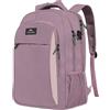 MATEIN Zaino Donna per PC 15.6 Pollici, Antifurto Zaino Porta Laptop con Caricatore USB, Impermeabilie Zaini Universitari Casual per Computer, Notebook, Viaggio, Lavoro, Regalo, Viola Scuro