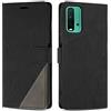 SONWO Cover per Xiaomi Redmi 9T / Redmi 9 Power/Xiaomi Poco M3 Custodia, Flip Caso in PU Pelle Case Cover Premium Portafoglio Custodia per Xiaomi Redmi 9T / Redmi 9 Power/Xiaomi Poco M3, Nero