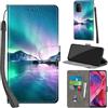 PHINIENLAND Cover per Oppo A54 5G / A74 5G PU Pelle Custodia Flip Aurora