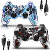 CHENGDAO Controller per PS3, Wireless Joystick per PS3 con doppio shock compatibile con Playstation 3 con cavo di ricarica
