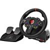 SUBSONIC - Volante Superdrive 220 RS - Volante da corsa LED con doppio joystick, rotazione di 180°, con pedali e leve del cambio. Per Switch 2/Switch, PS4, PC e Xbox - Nero