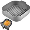 AUMUA Teglie Accessori per Friggitrice ad Aria, Riutilizzabile Teglia in Silicone, Air Fryer Contenitori per Friggitrice ad Aria COSORI 5,5 L/ 6,4 L Tefal 5,6 L/ 6,5 L Philips 6,2 L/ 7,2 L