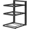 Wisecoco Organizer per Pentole da Cucina, 3 Livelli Rimovibili e Regolabili in Altezza Porta Coperchi, con 3 Ripiani,Porta Pentole Salvaspazio da Mobile