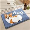 Trlyane Tappetino da Bagno Carino Animali,Tappetino Assorbente Antiscivolo Doccia, Soffice Lavabile in Lavatrice Tappeti morbidi lavabili adatti per Bagno/Soggiorno/Camera da letto (Corgi, 50x75cm)