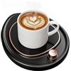 MQUPIN Tazza da caffè MQUPIN riscaldatore, per scrivania 2 impostazioni di temperatura controllo della bevanda elettrica tè latte candela riscaldatore ufficio camera da letto (Nero)