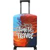 Explore Land Copertura protettiva per bagagli da viaggio, adatta per bagagli da 45-81 cm (girotropico, L), Tempo di viaggiare, S