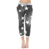 Chilgoza Pantaloni da jogging da donna in denim con stampa a stelle floreali a costine in vita pantaloni da donna casual estate italiana, In denim chiaro., 50/52/plus