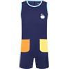 Landofgenie Body Uomo Monopezzo Senza Maniche a Canottiera - Comodo Body in Cotone Come Pigiama & Abbigliamento Casa per Adulti, Tuta con Design a Granchio L