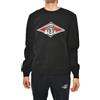 Bear Felpa Uomo Girocollo Stampa Logo Frontale a Contrasto Surfboard (XL, Nero)