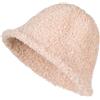 styleBREAKER Cappello da Pesca da Donna in Pelliccia di Orsacchiotto Unicolore, Caldo Cappello a Secchiello Autunno Inverno Tinta Unita 04025039, Colore:Beige