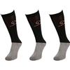 COMODO TECHNICAL SOCKS Comodo 3 Paia Calze per Equitazione | Donna/Uomo | Calzini Alti | al Ginocchio | Funzionali | Cavallo | Cavalcare | Cavaliere | Sport | SPJM, Groessen:39-42, Farbe:Microfibra 2 - Nero