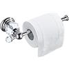 BATHSIR Supporto per carta igienica cromato, gancio per rotolo di carta igienica in argento per bagno in cristallo