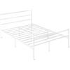 Amazon Basics, Giroletto con testiera, antiscivolo con doghe in acciaio, metallo non pieghevole, 140x200cm, matrimoniale, bianco