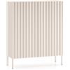 Selsey Armadio a 2 ante Soft Close con parte anteriore scanalata, altezza 100 cm, beige chiaro Derriva