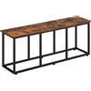 HOOBRO Sgabello da Pranzo, Panca da Cucina, Panchina da Ingresso, Stile Industriale, Panchina da Letto, Facile da Montare, per Sala da Pranzo, Camera da Letto, Marrone Vintage e Nero EBF45CD01