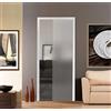PORTE ITALIANE PORTE SCORREVOLI IN VETRO (Scomparsa - SATINATA, 90 X 210)