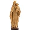 DRW Figura Madonna del Carmen imitazione legno resina dipinta a mano 20 cm