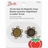 Dritz Fiore Toppa Magnetica Snap-Antique in Ottone, Altri, Multicolore