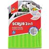 SUPERFIVE, Scrub 2in1, Panno Cucina Doppio Lato in Microfibra e Nylon Abrasivo (1)