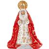DRW Figura Vergine Macarena Rossa Resina Dipinto a Mano 10 cm