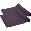 Komfortec - Set di 2 Tappetini da Bagno, Tappetini in Spugna per Doccia, Lavabili, Assorbenti e a Rapida Asciugatura - 800 g/m², 100% Cotone, 50x80 cm, Viola
