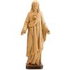 DRW Figura Sacro Cuore di Gesù imitando Legno Resina Dipinto a Mano 20 cm