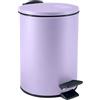 Spirella - Cestino a Pedale Adelar - Acciaio Opaco - Meccanismo Slow Close Silenzioso - Rivestimento Anti-Tracce - Design Moderno ed Elegante - Lavanda Opaca - 3L
