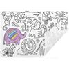 Ulysse Couleurs d'Enfance- Animali Silicone: Set da Tavolo da COLORARE-Tema Savane, Colore Bianco, 37 X 26 CM, 7116