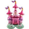 Folat 62941 Palloncini Principesse Compleanno Palloncini Alluminio in Piedi - Castello delle principesse - 65 x 90 cm Rosa a Forma Castello