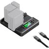 NEEWER NP-F970 Caricatore a 4 Canali con Consolidamento Intelligente dell'Energia Compatibile Sony NP-F550 750 Camcorder NPF Camera Battery, Ricarica PD100W/Doppia USB C/OLED/Cavo Tipo C 100W, NW-F4R