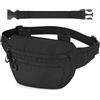 Huntvp Marsupio Uomo con Cintura Estendibile, Sling Bag Tracolla Marsupio Antiscippo Impermeabile Borsa per Corsa Sport Outdoor Viaggio,nero